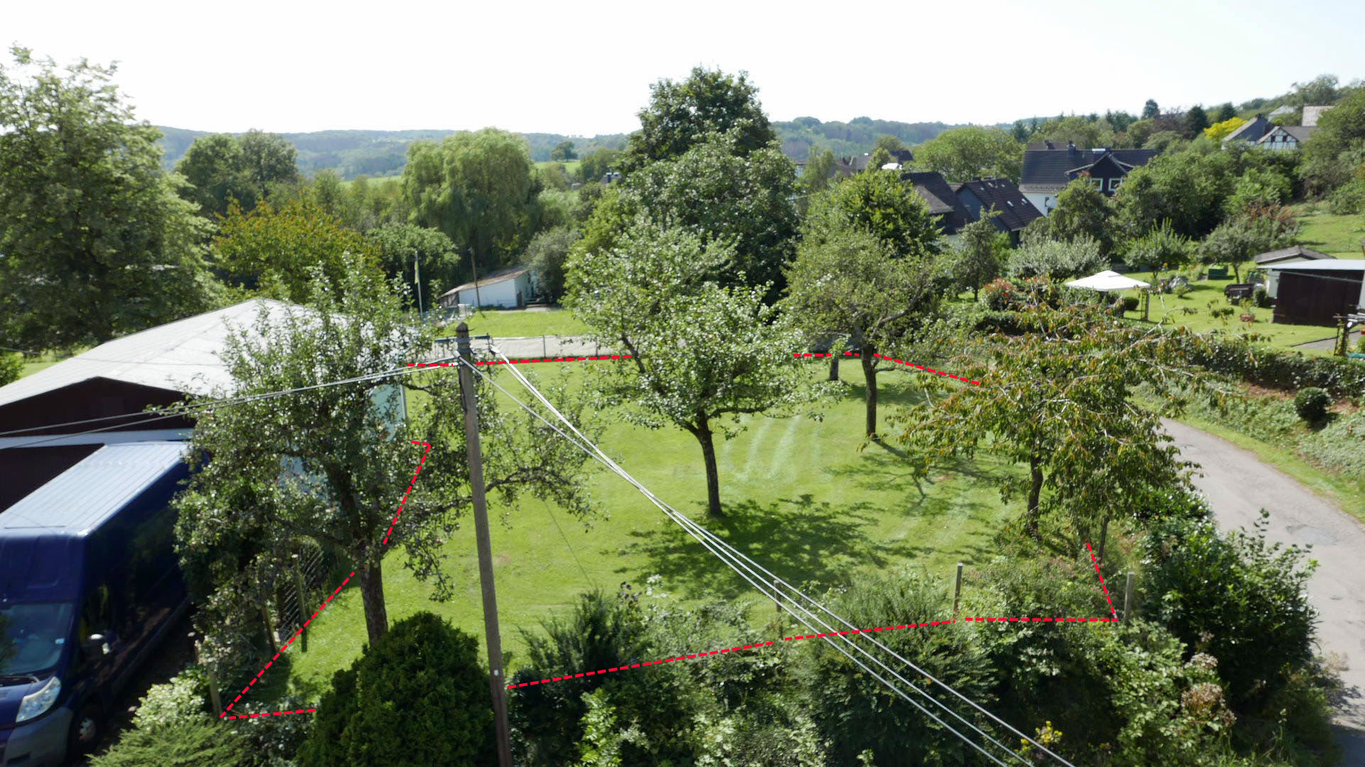 Morsbach-Steimelhagen: Eckgrundstück in guter, ruhiger Wohnlage, hier erkennbar: Herrliche Höhenlage im Grünen