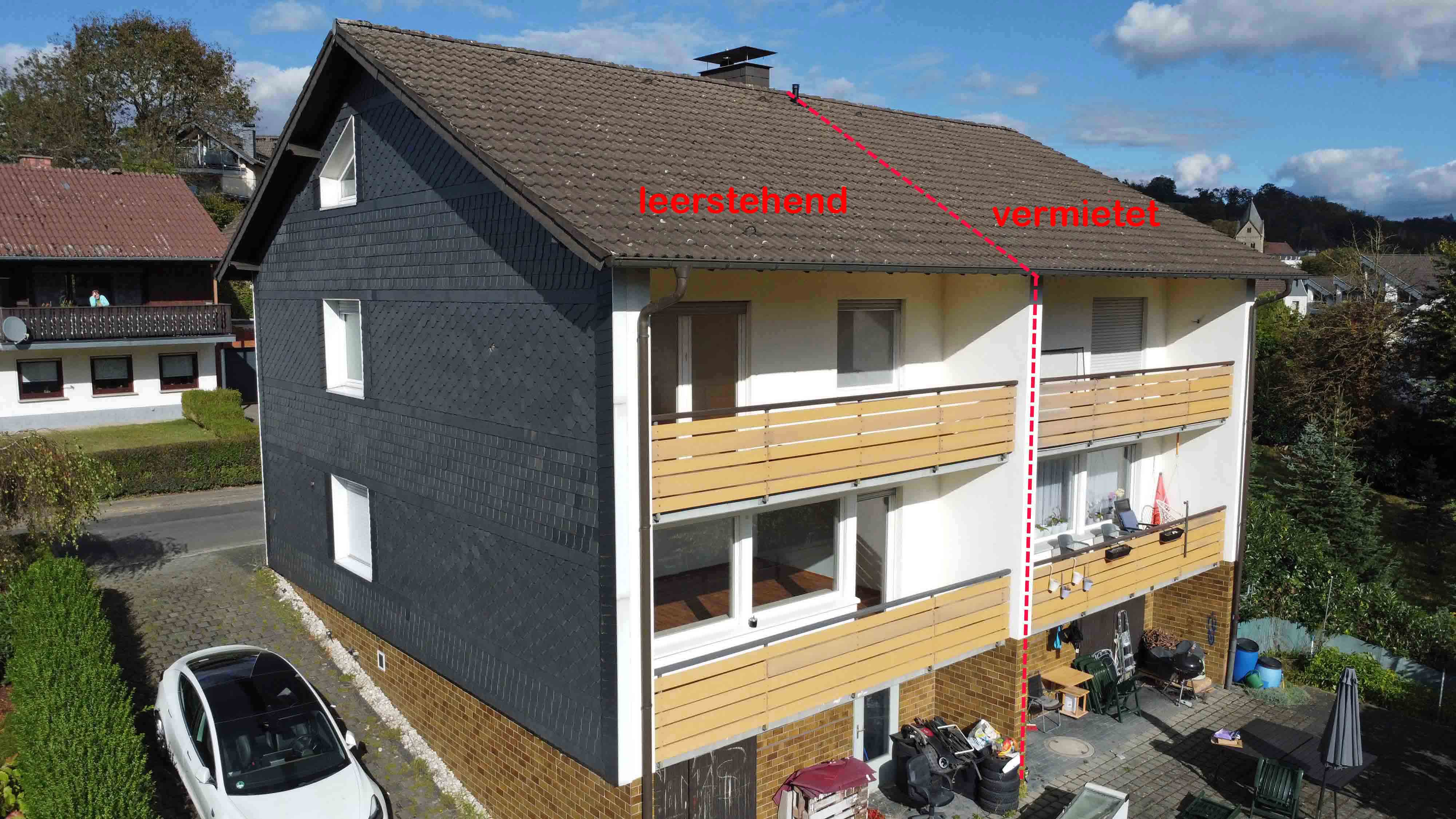 Morsbach: Doppelhaus - hier zahlt der Mieter Ihre Haushälfte ab, links: bezugsfrei; rechts für 600 € vermietet