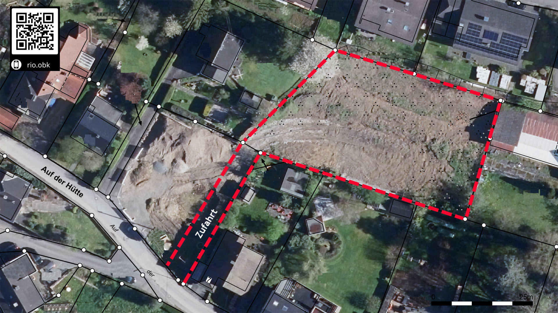 Morsbach: 1.553 m² großes Baugrundstück in bester Wohnlage, Lageplan