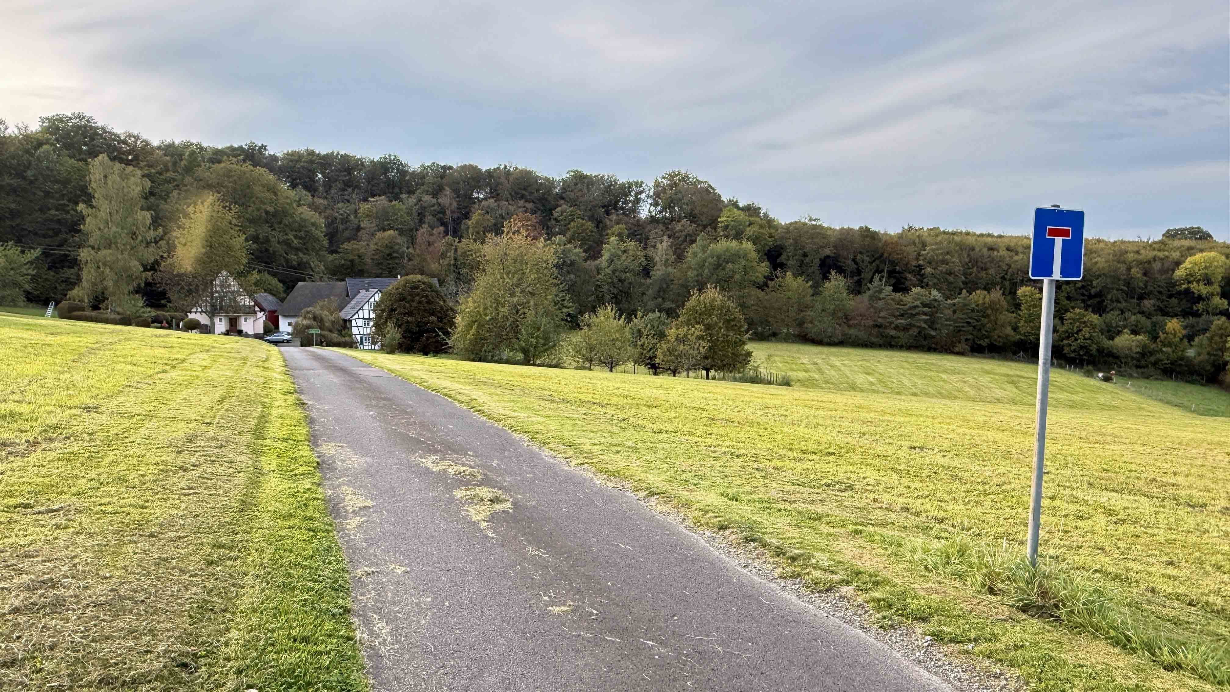 Reichshof-Kalbertal: 4-Häuser-Dorf mit angrenzenden Wiesen in Alleinlage, Wiesen: links 28.545 m² und rechts 19.356 m² in...