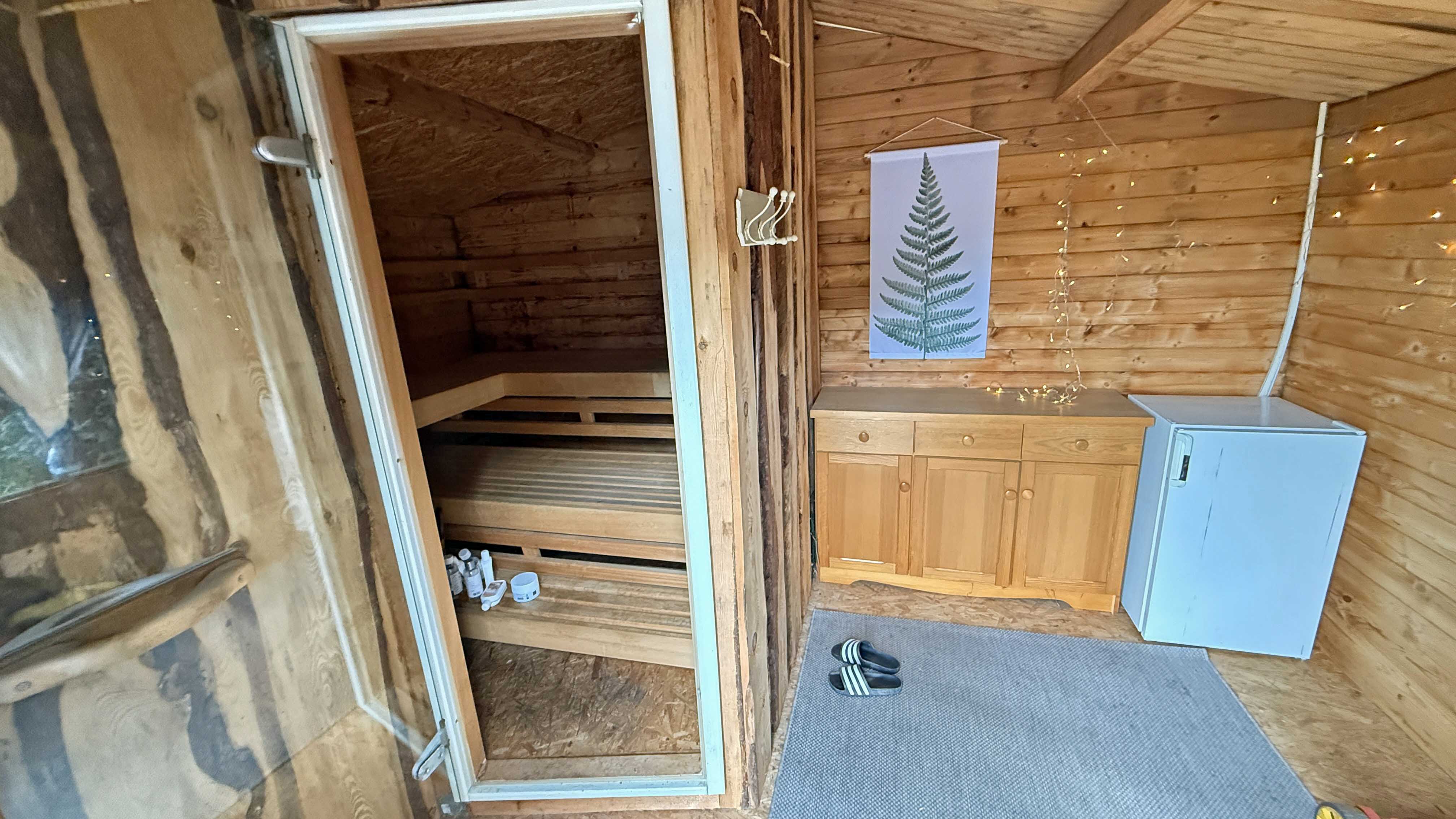 Morsbach-Böcklingen: Kleine, gemütliche Ruhe- und Wellnessoase, Sauna im Gartenhaus